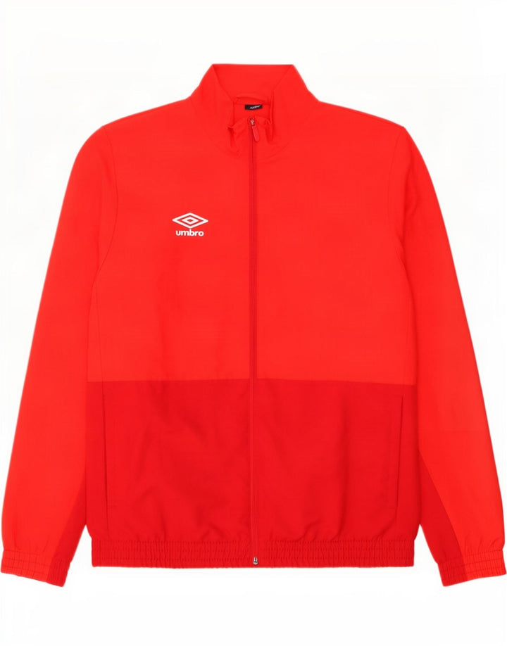 Мужской спортивный костюм Umbro, верхняя куртка, средний красный, полиэстер с цветными блоками