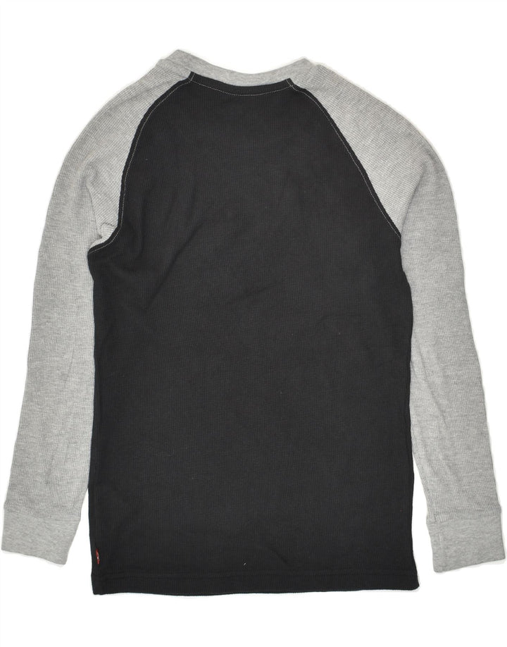 LEVI'S Boys Graphic Top Long Sleeve 10-11 Years Large  Black Colourblock | Vintage Levi's | Thrift | Second-Hand Levi's | Used Clothing | Messina Hembry 