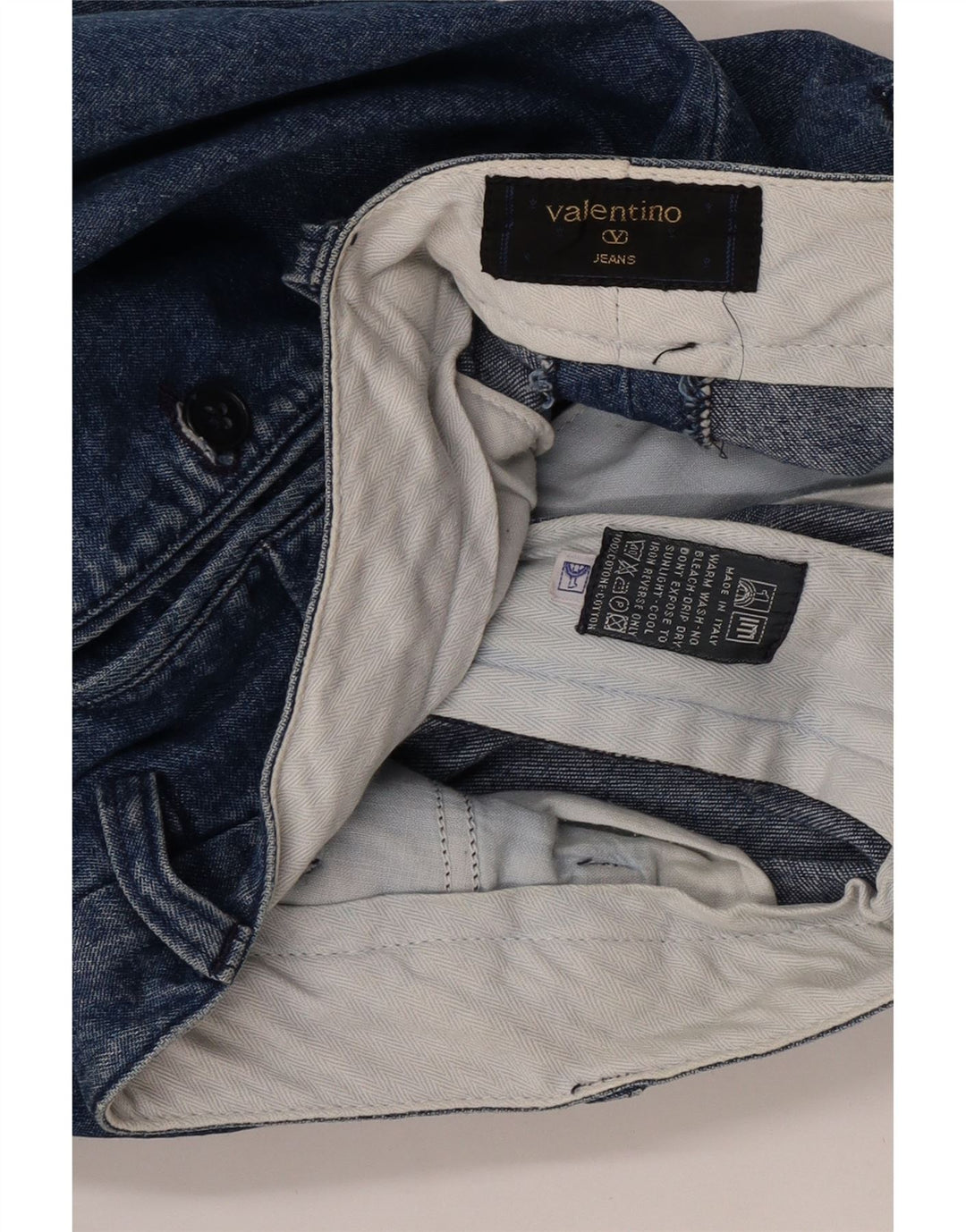 Женские прямые джинсы Valentino W36 L31 синие, хлопок