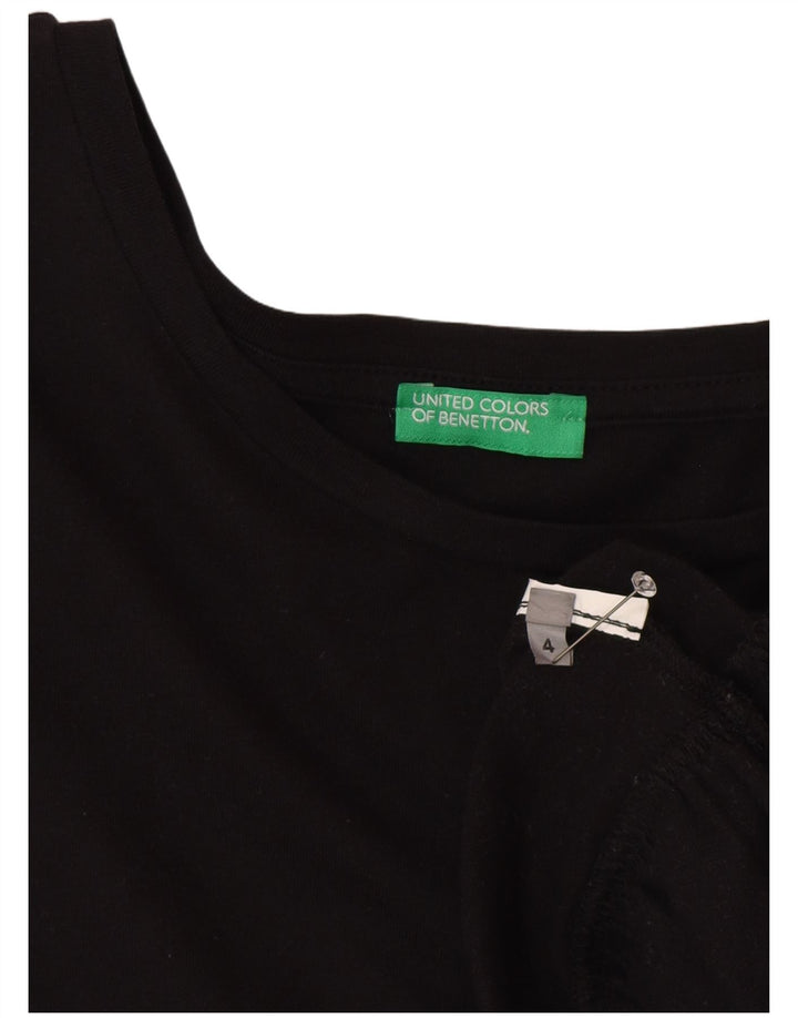 Женская блузка с рукавом 3/4 Benetton, США 4, маленький черный цвет
