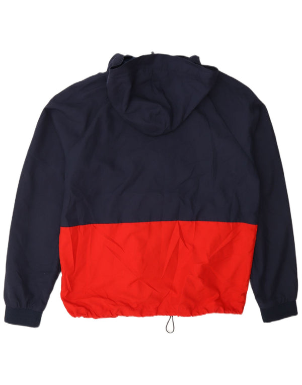 Fila Мужской спортивный костюм с капюшоном и графикой, верхняя куртка, средний темно-синий, с цветными блоками