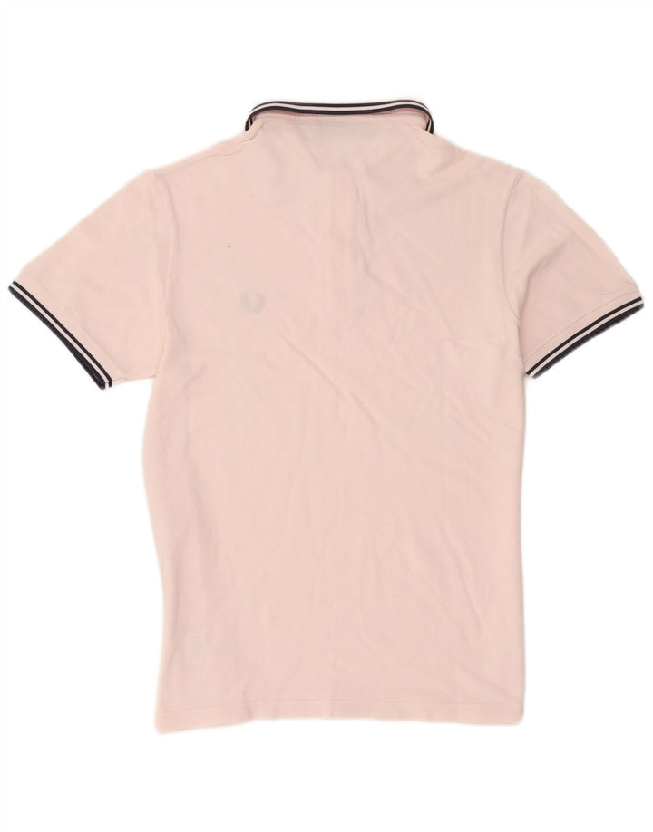 Мужская рубашка-поло Fred Perry, хлопок в розовую полоску среднего размера
