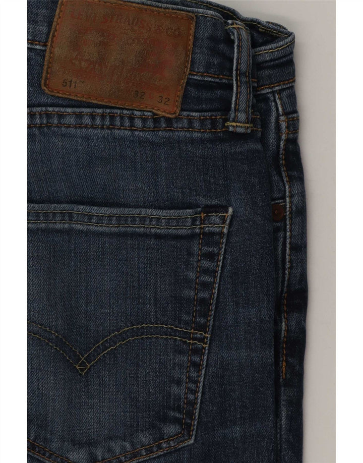 Мужские джинсы Levi's 511 Slim W32 L32 Темно-синие, хлопок