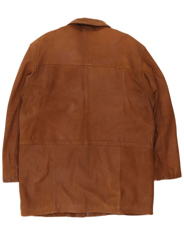 Мужская кожаная куртка Maddox IT 54 2XL Коричневая