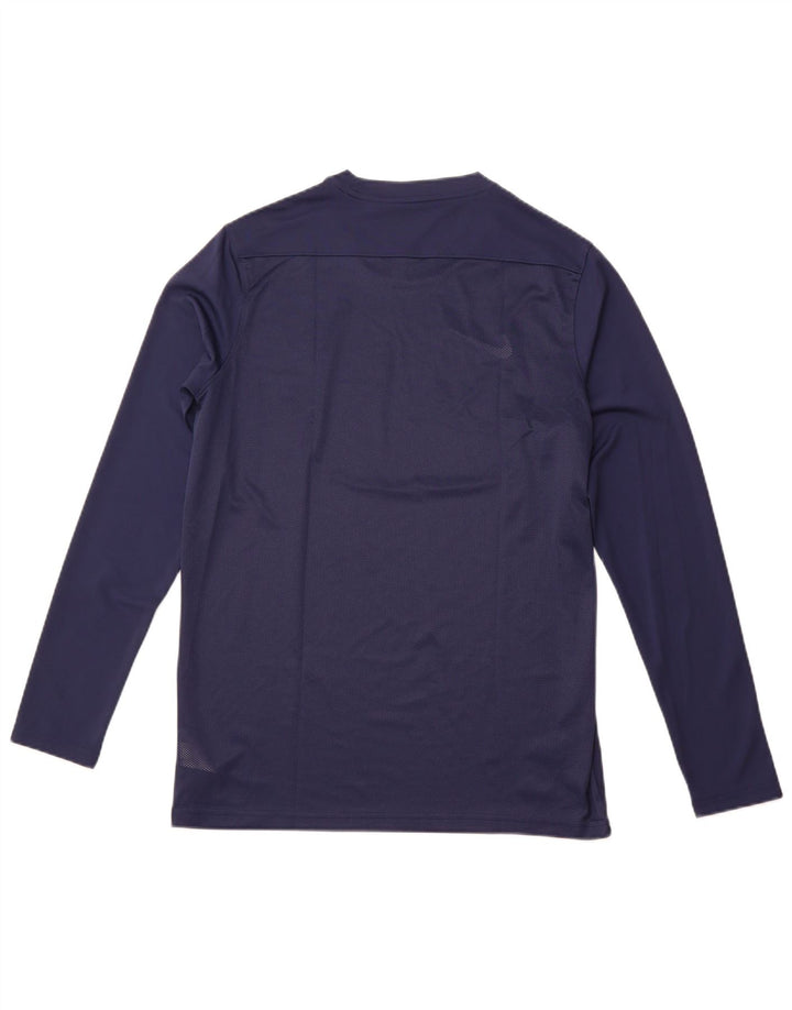 Мужской топ NIKE Dri Fit Slim Fit с длинными рукавами, большой размер, темно-синий, полиэстер