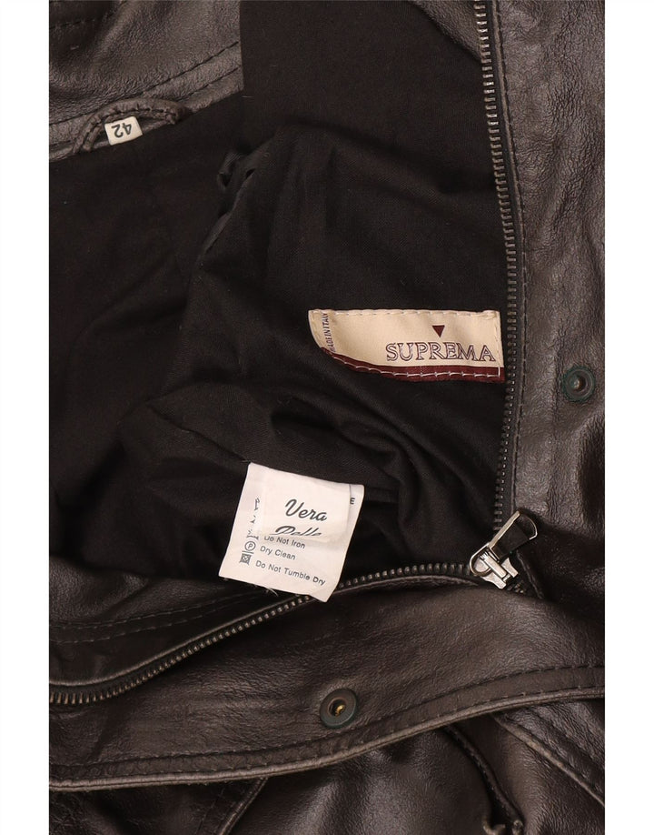 Женская кожаная куртка Suprema IT 42 Medium Black Leather