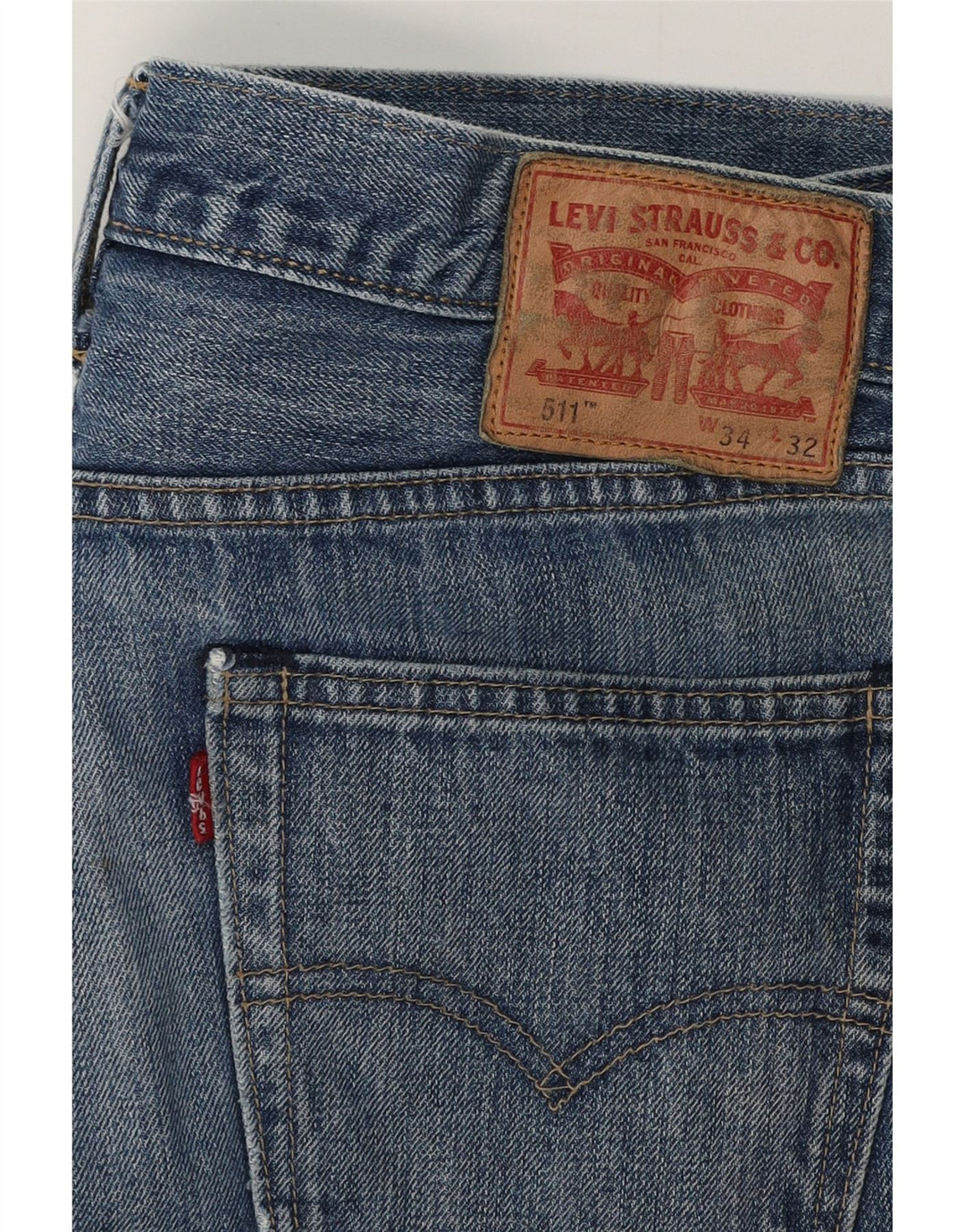 Мужские джинсы LEVI'S 511 Slim W34 L32 Синие, хлопок