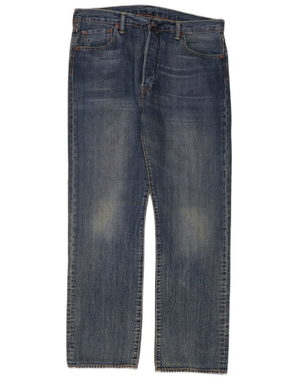 Мужские прямые джинсы Levi's 501 W36 L32 синие, хлопок