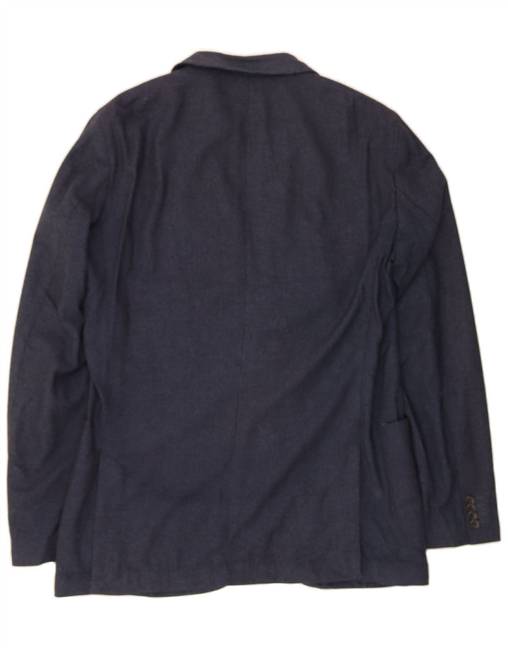 TOMMY HILFIGER Mens Blazer Jacket IT 50 Large Navy Blue Houndstooth Vintage Tommy Hilfiger and Second-Hand Tommy Hilfiger from Messina Hembry 