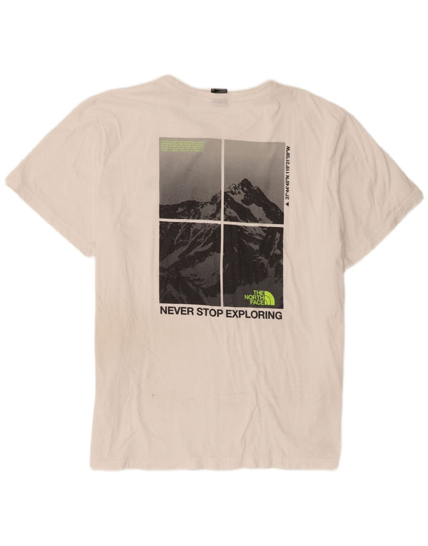Мужская футболка с рисунком The North Face, 2XL, белый хлопок