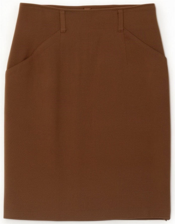 Женская юбка-карандаш Benetton IT 42 Medium W26 Коричневая шерсть