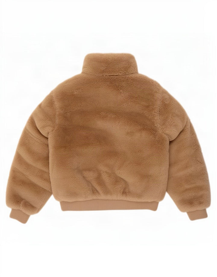 Куртка-бомбер Zara для девочек Teddy Bear, 9–10 лет, бежевый из полиэстера