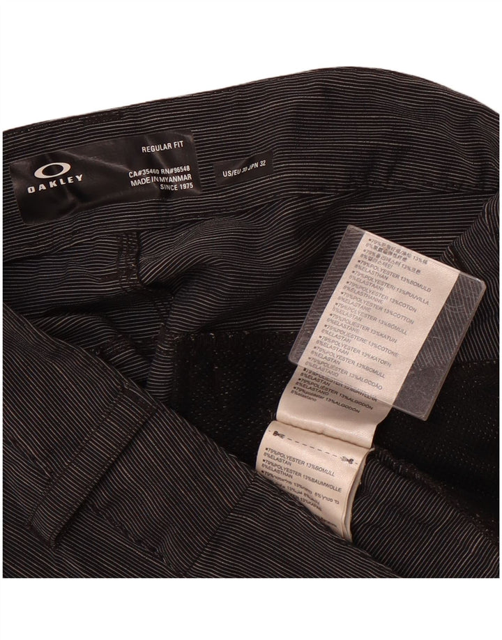 Мужские шорты чинос стандартного кроя Oakley W30, средние серые спортивные полоски в тонкую полоску