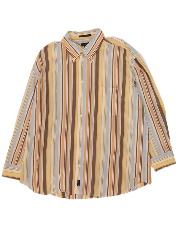 Мужская классическая рубашка Gant 2XL из хлопка в разноцветную полоску