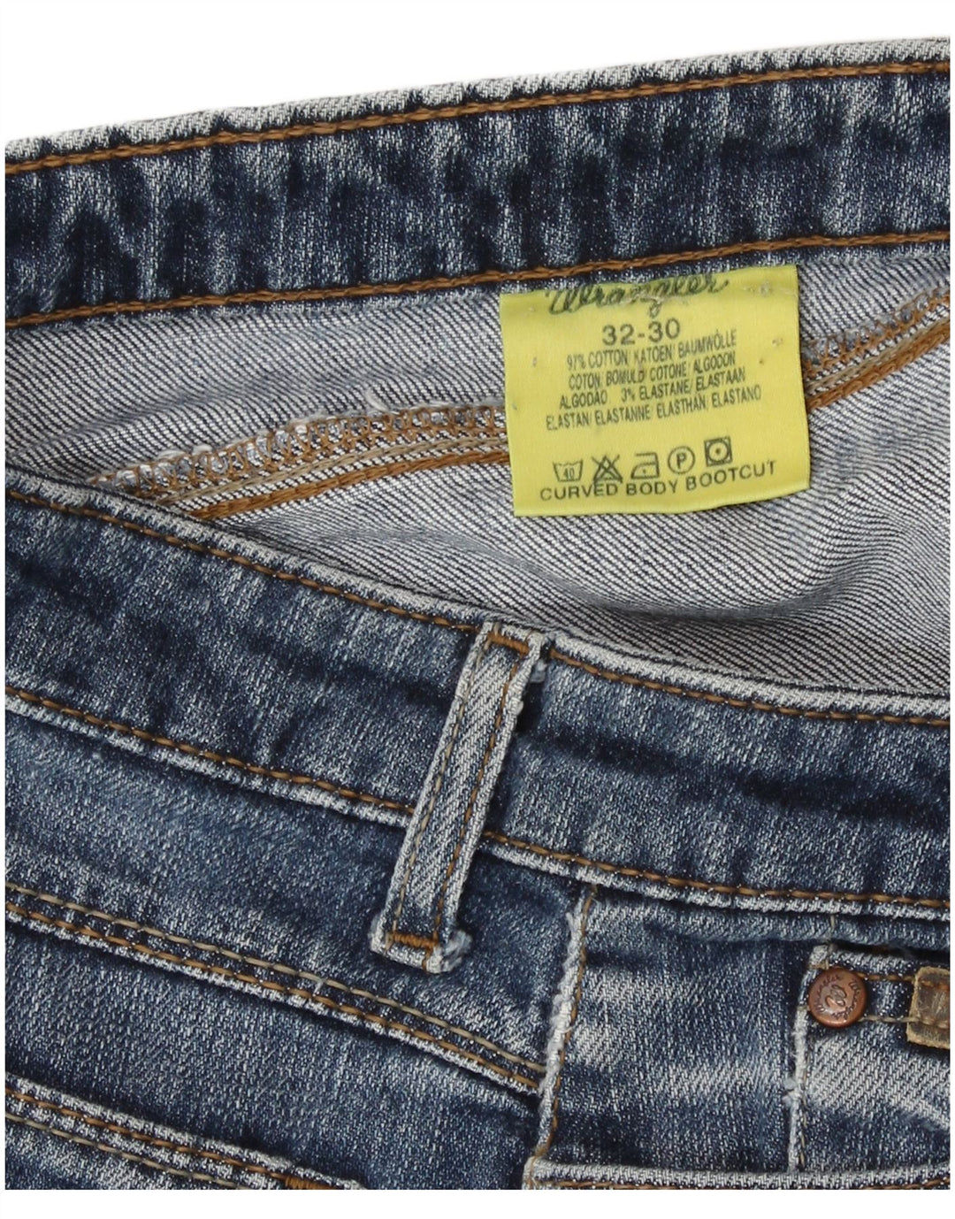 Женские джинсовые шорты Wrangler W32, большие синие, хлопок