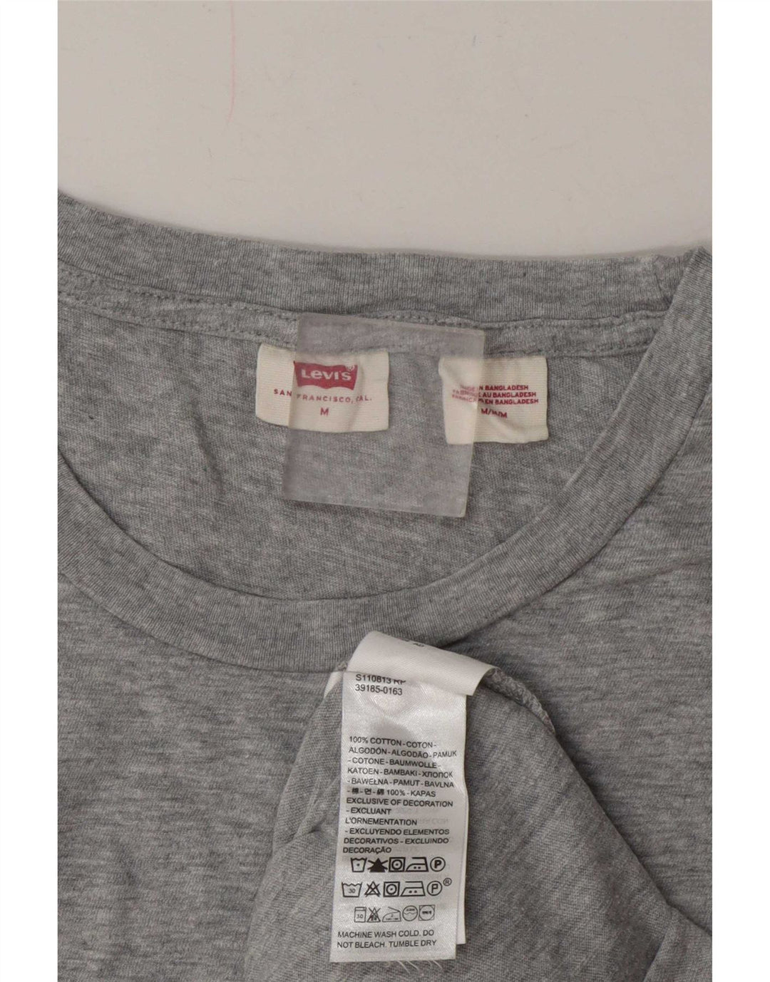 Женская футболка Levi's Top UK 14, средний серый хлопок с крапинками