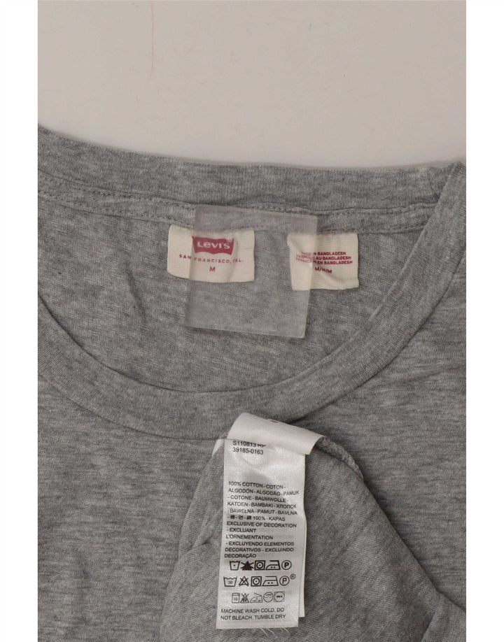 Женская футболка Levi's Top UK 14, средний серый хлопок с крапинками