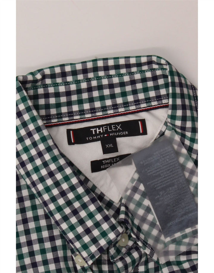 Мужская рубашка обычного кроя Tommy Hilfiger 2XL, разноцветный хлопок в мелкую клетку