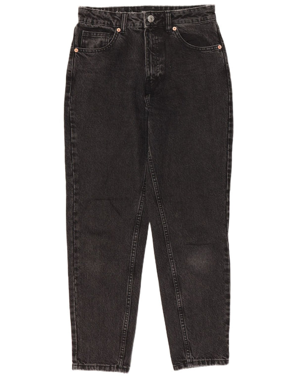 Женские зауженные джинсы Zara с высокой посадкой EU 36 XS W26 L27 Серые