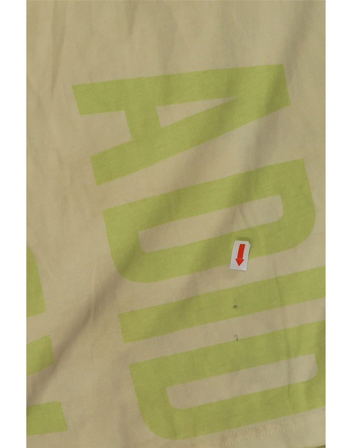 Женское платье-футболка с рисунком ADIDAS UK 12/14, средний зеленый хлопок, хлопок