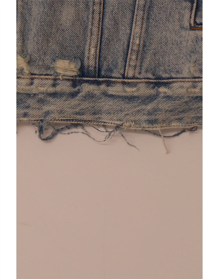 Мужская джинсовая куртка ZARA UK 38, средний синий хлопок, хлопок