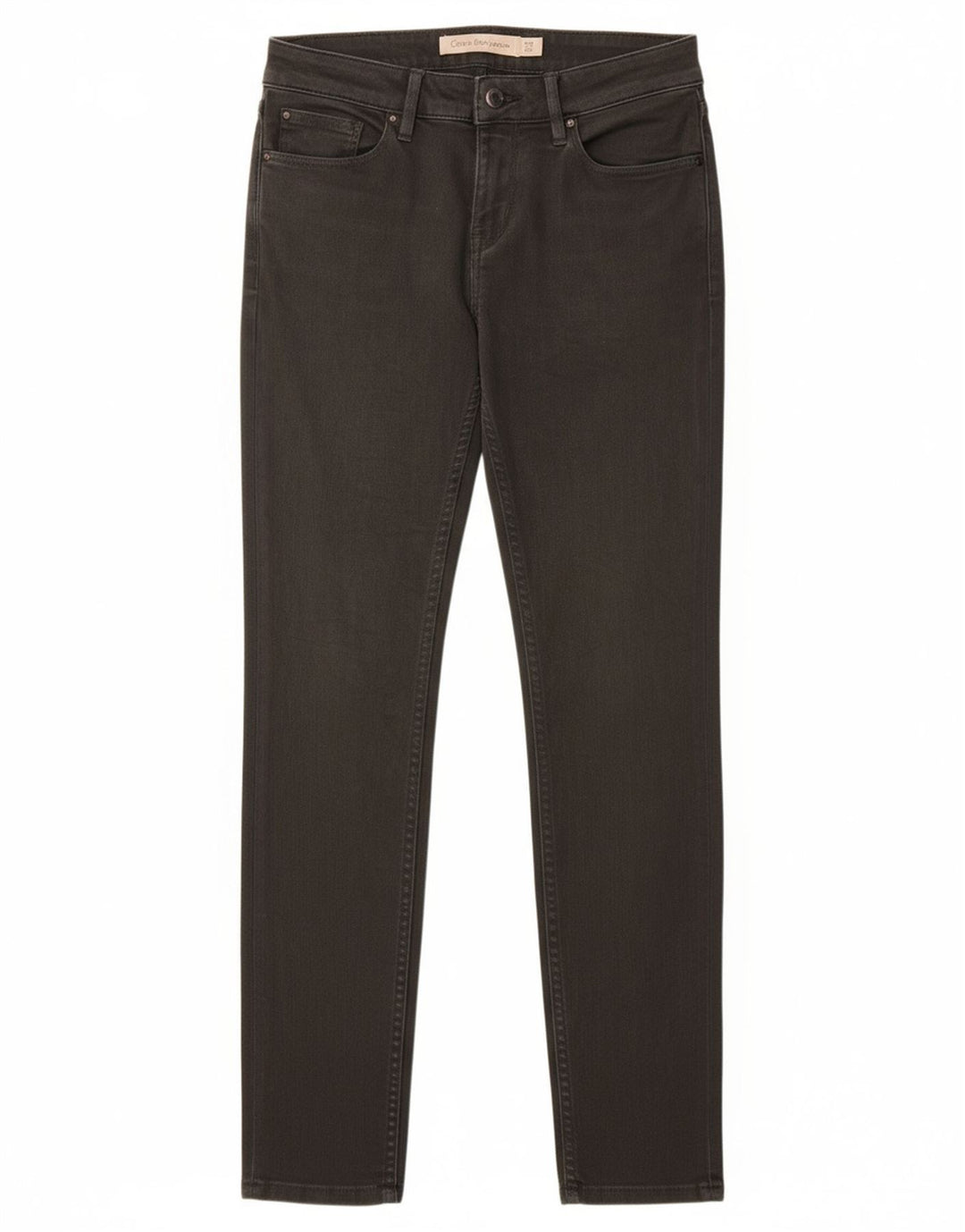 CALVIN KLEIN Womens Slim Jeans W28 L32 Grey Cotton