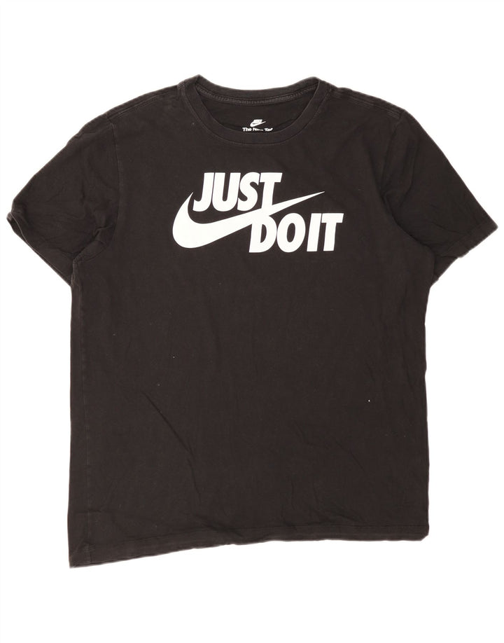 Мужская футболка с рисунком Nike, большой черный хлопок