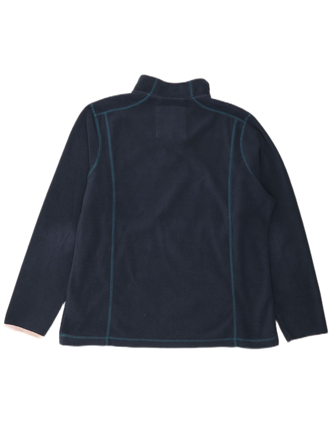 WEIRD FISH Женский свободный флисовый джемпер с воротником на молнии, Великобритания, 18 XL, темно-синий