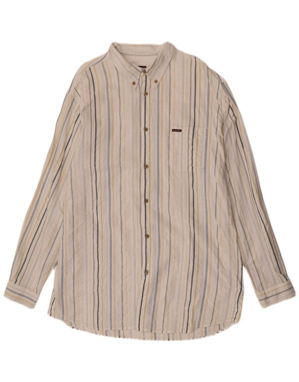 Мужская рубашка Marlboro Classics 3XL, хлопок в белую полоску