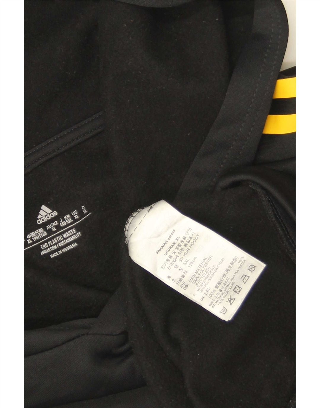 Мужская толстовка с капюшоном Adidas Adidas XL, черный полиэстер