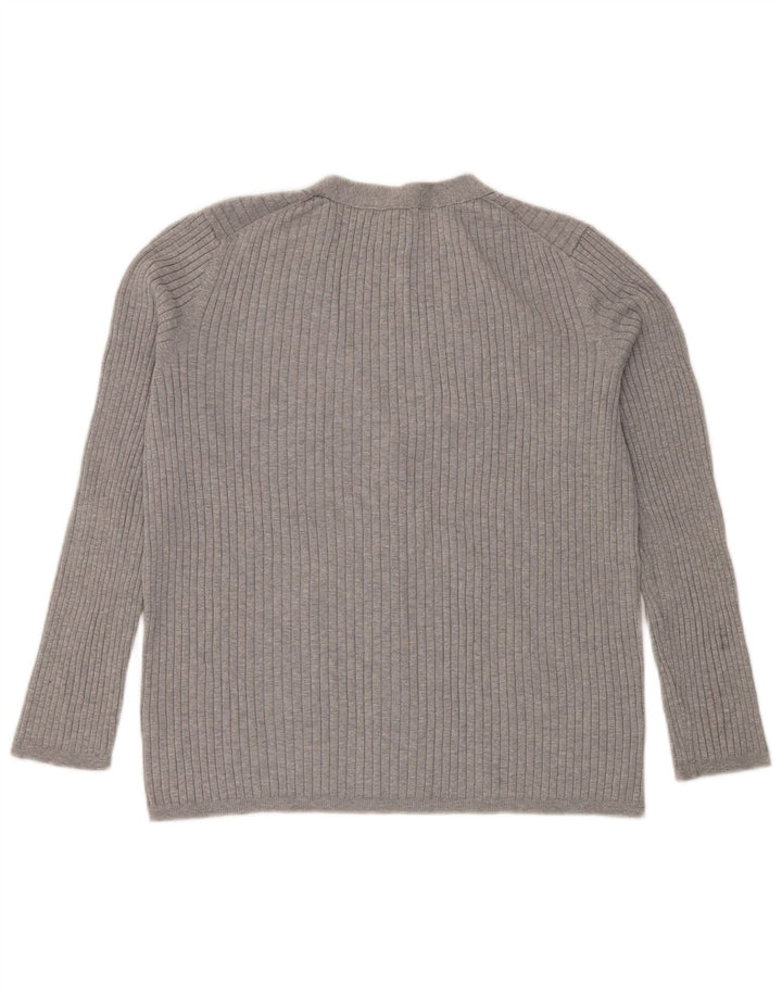 Женский кардиган Gap UK 14, большой серый хлопок, классический