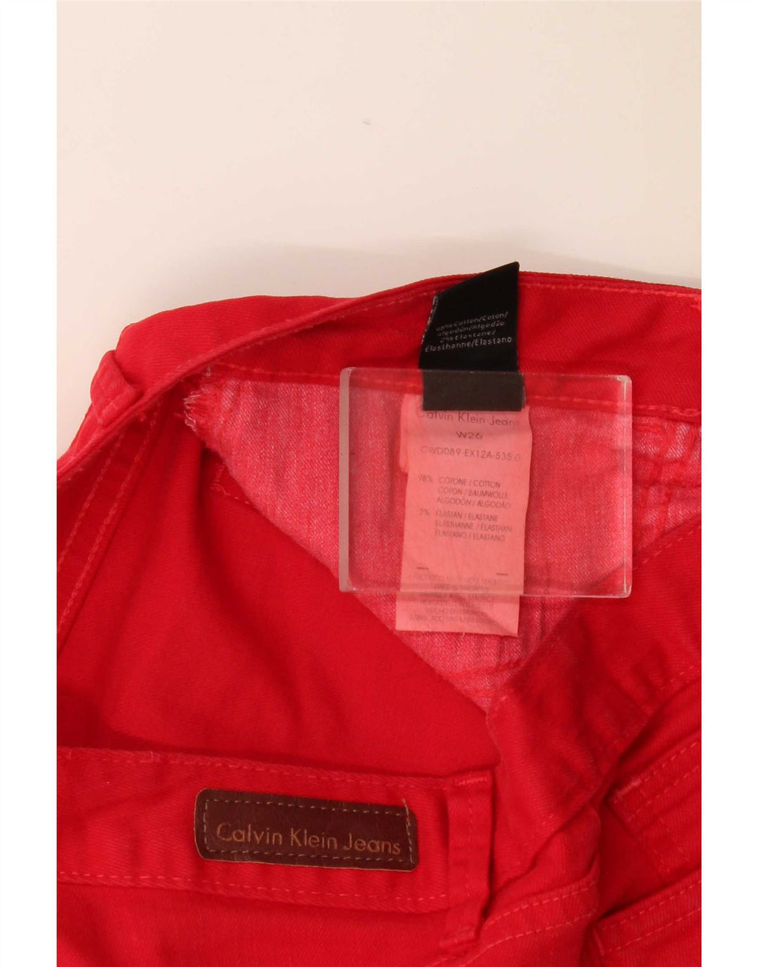 Женские джинсовые шорты Calvin Klein W26, маленькие красные, хлопковые