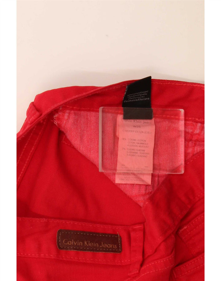 Женские джинсовые шорты Calvin Klein W26, маленькие красные, хлопковые