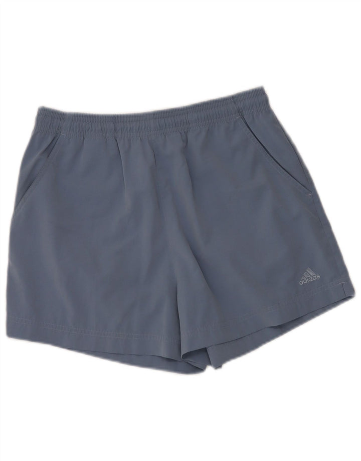 Женские спортивные шорты Adidas UK 12, средний синий полиэстер