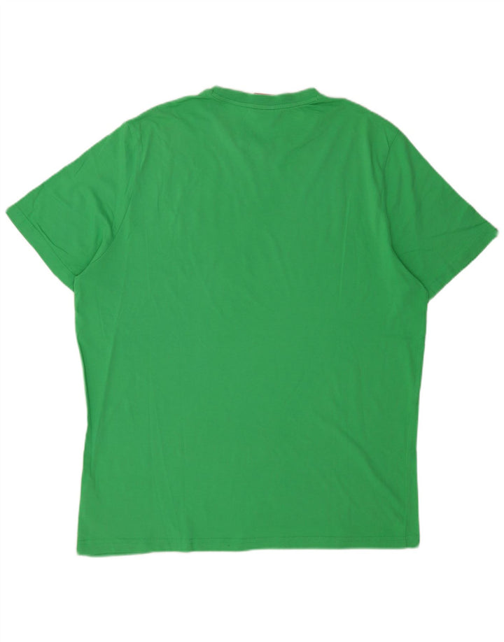 Мужская футболка Puma Top 2XL, зеленый хлопок