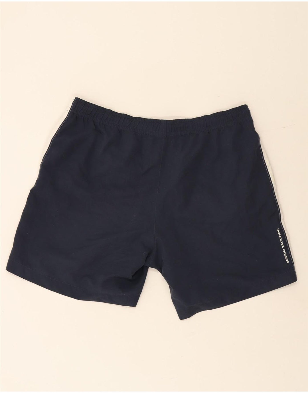 Мужские спортивные шорты Sergio Tacchini 2XL, темно-синие, полиэстер с цветными блоками