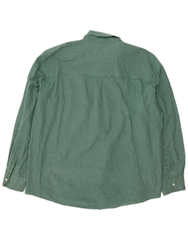 Мужская рубашка Chaps Easy Care XL, зеленая клетка, хлопок