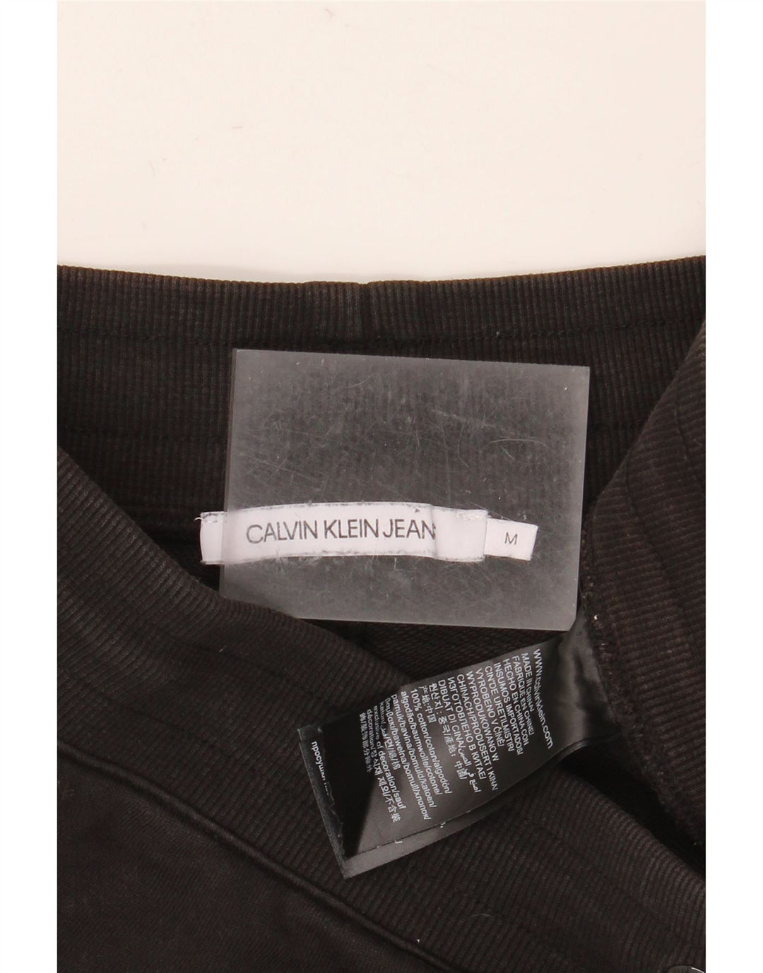 Женские спортивные шорты с рисунком Calvin Klein UK 14, средний черный хлопок, черный