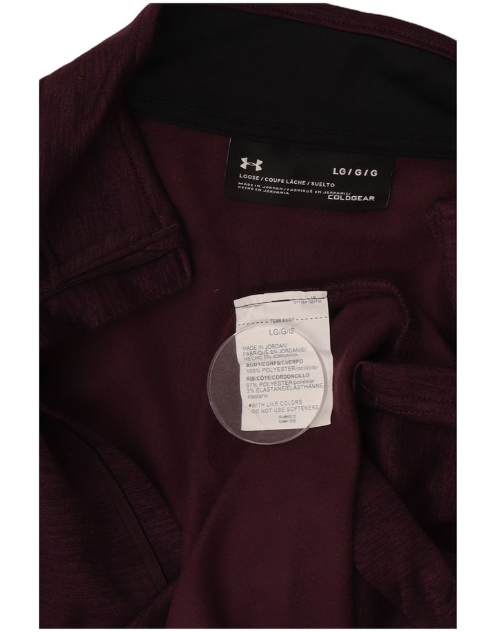 Мужской пуловер свободного кроя Under Armour Cold Gear, спортивный костюм, большой бордовый