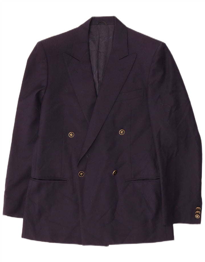 Мужской двубортный пиджак Pierre Cardin IT 46, маленький темно-синий, шерсть