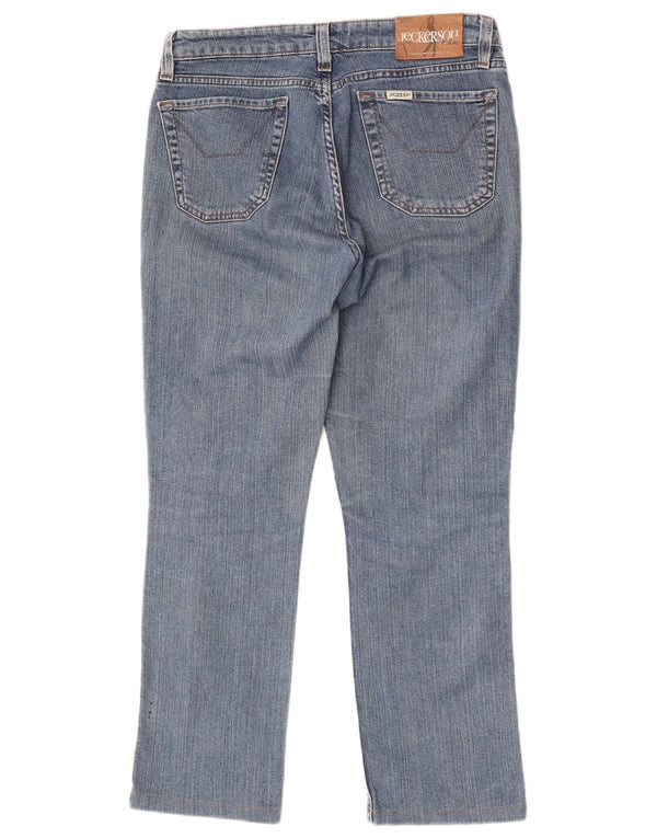 Женские прямые джинсы Jeckerson W30 L26 синие, хлопок