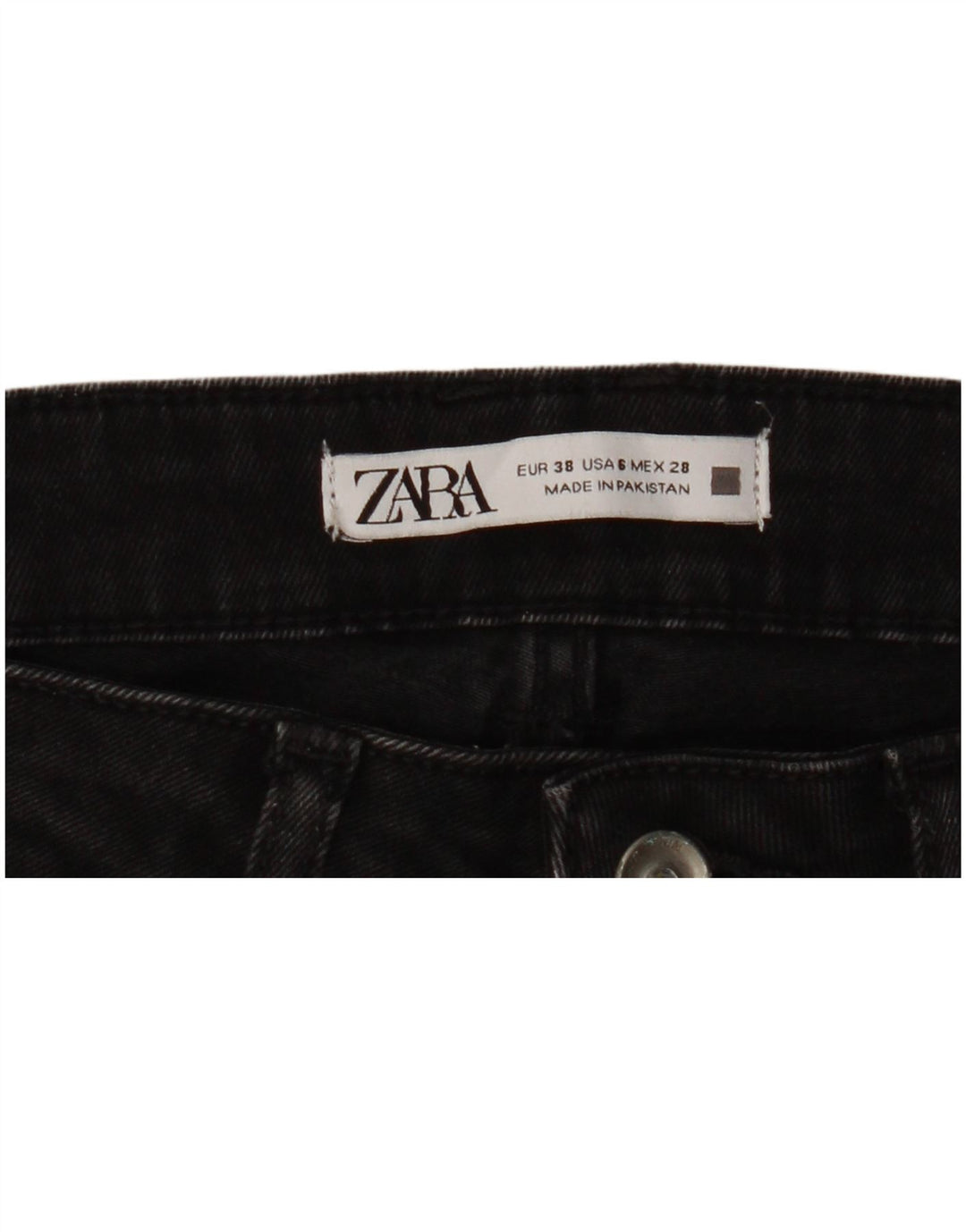 Женские джинсы скинни Zara EU 38, маленькие W28 L27, черные