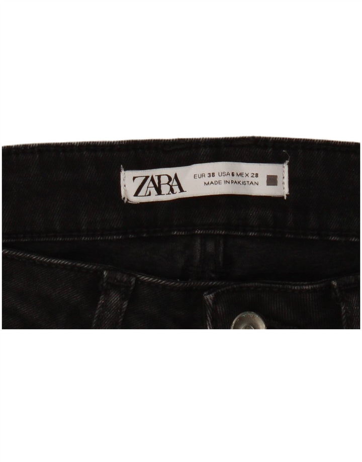 Женские джинсы скинни Zara EU 38, маленькие W28 L27, черные