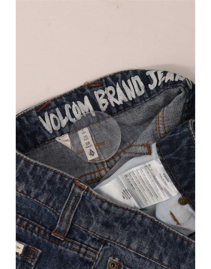 Женские джинсовые шорты Volcom W28, хлопок среднего синего цвета