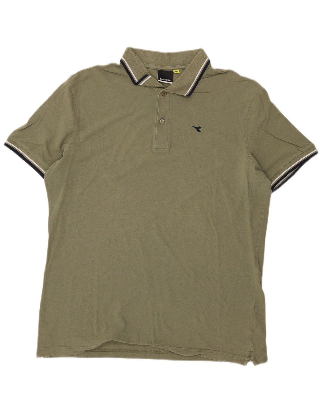 Мужская рубашка-поло Diadora 2XL, цвет хаки, хлопок