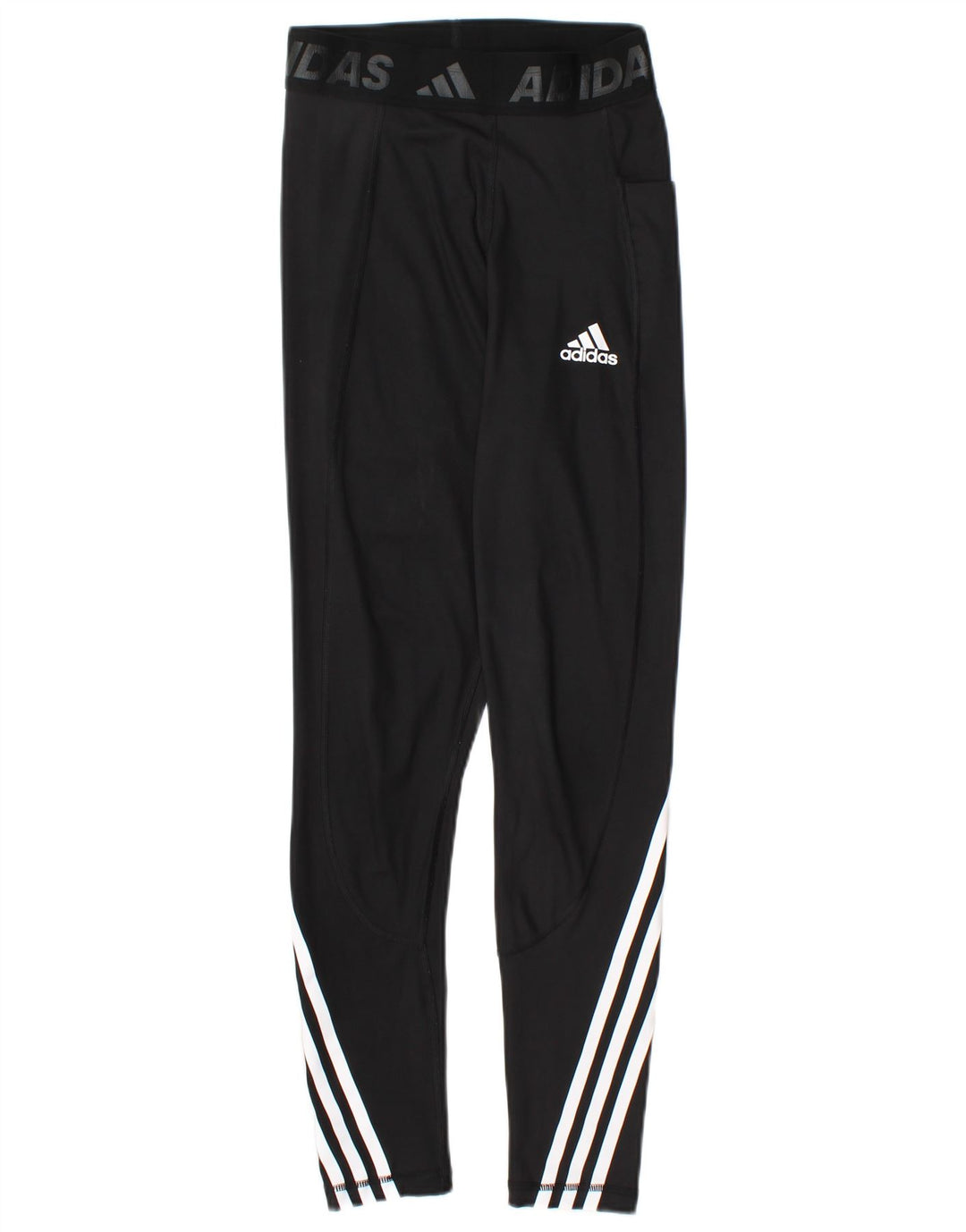 Женские леггинсы с рисунком ADIDAS UK 4/6 XS, черный полиэстер