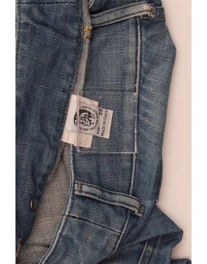 Женские прямые джинсы DIESEL W25 L30 синие, хлопок