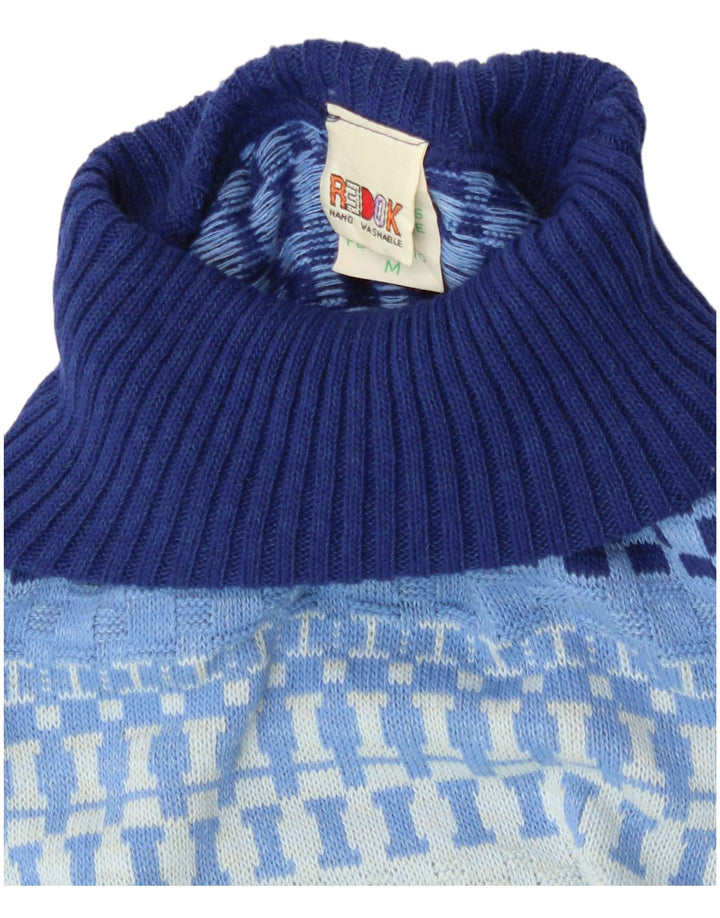 Женский укороченный жилет с воротником-стойкой Redok UK 12, средний синий с геометрическим рисунком