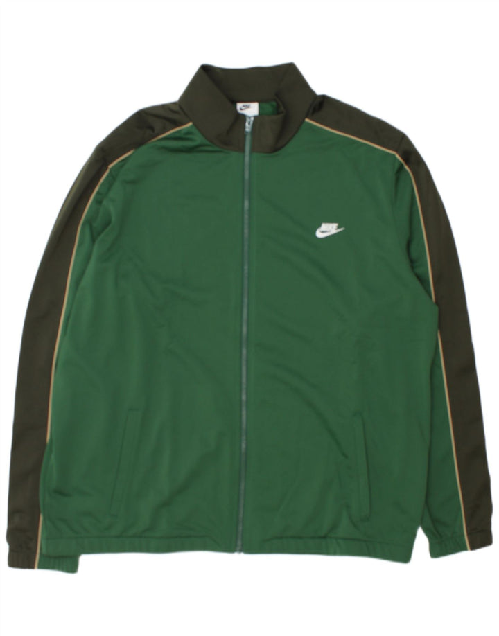Мужская спортивная куртка Nike 2XL, зеленая с цветными блоками