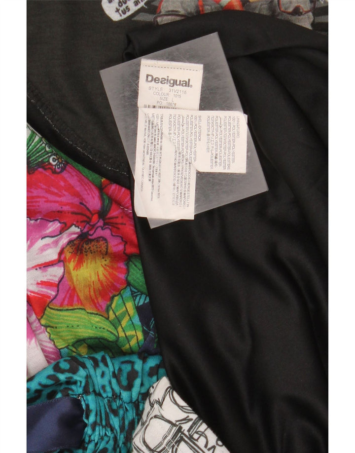 Женское базовое платье с рисунком Desigual UK 14, большой разноцветный полиэстер